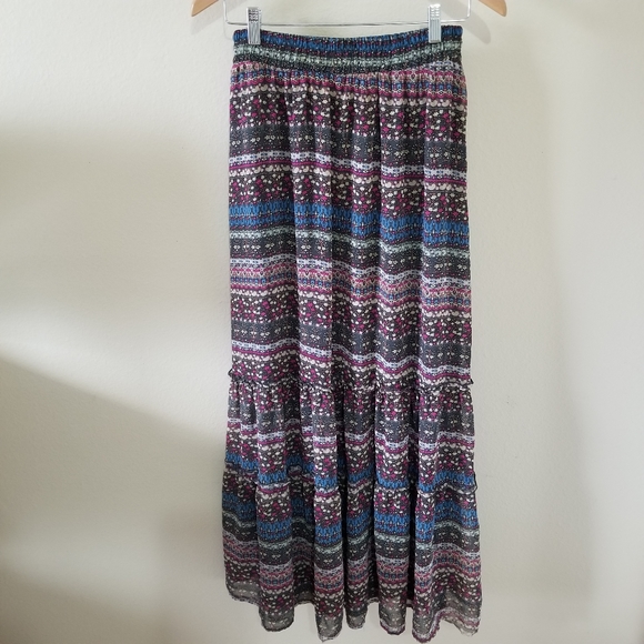 Imaginary Voyayge Prairie Maxi Tier Ruffle Skirt - Picture 1 of 10